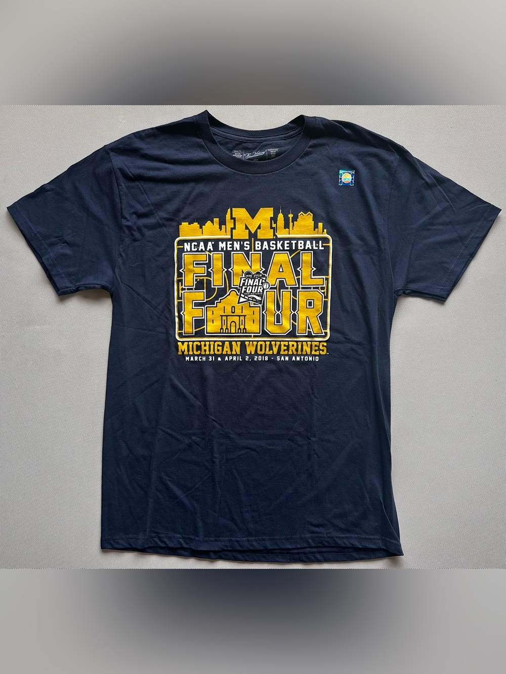 Michigan Wolverines NCAA Final Four San Antonio 2018 Graphic T Shirt Men’s L